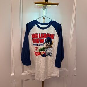 Men’s sport-tec sz lg BIG league chew baseball gum shirt Raglan graphic T